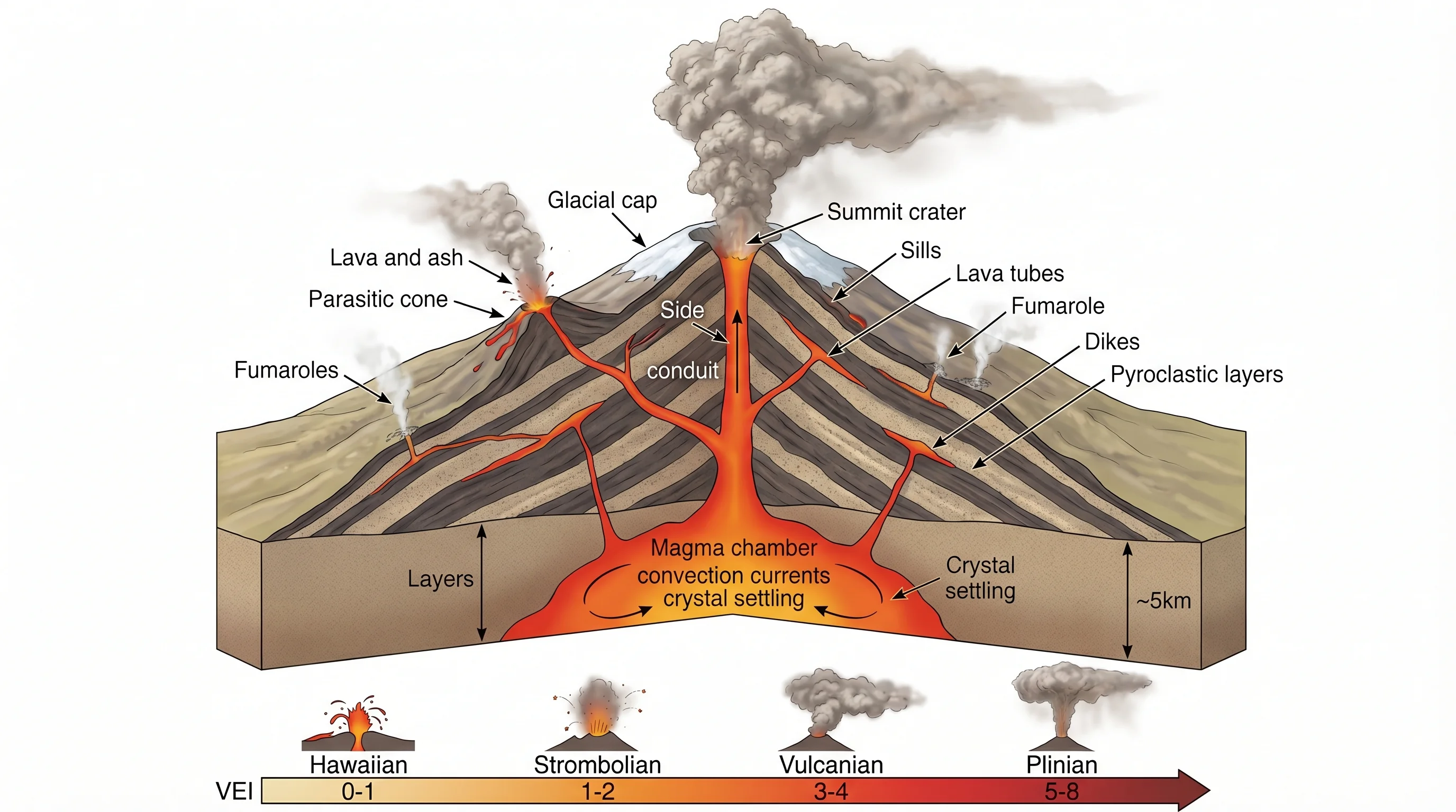 Volcano Internal Structure