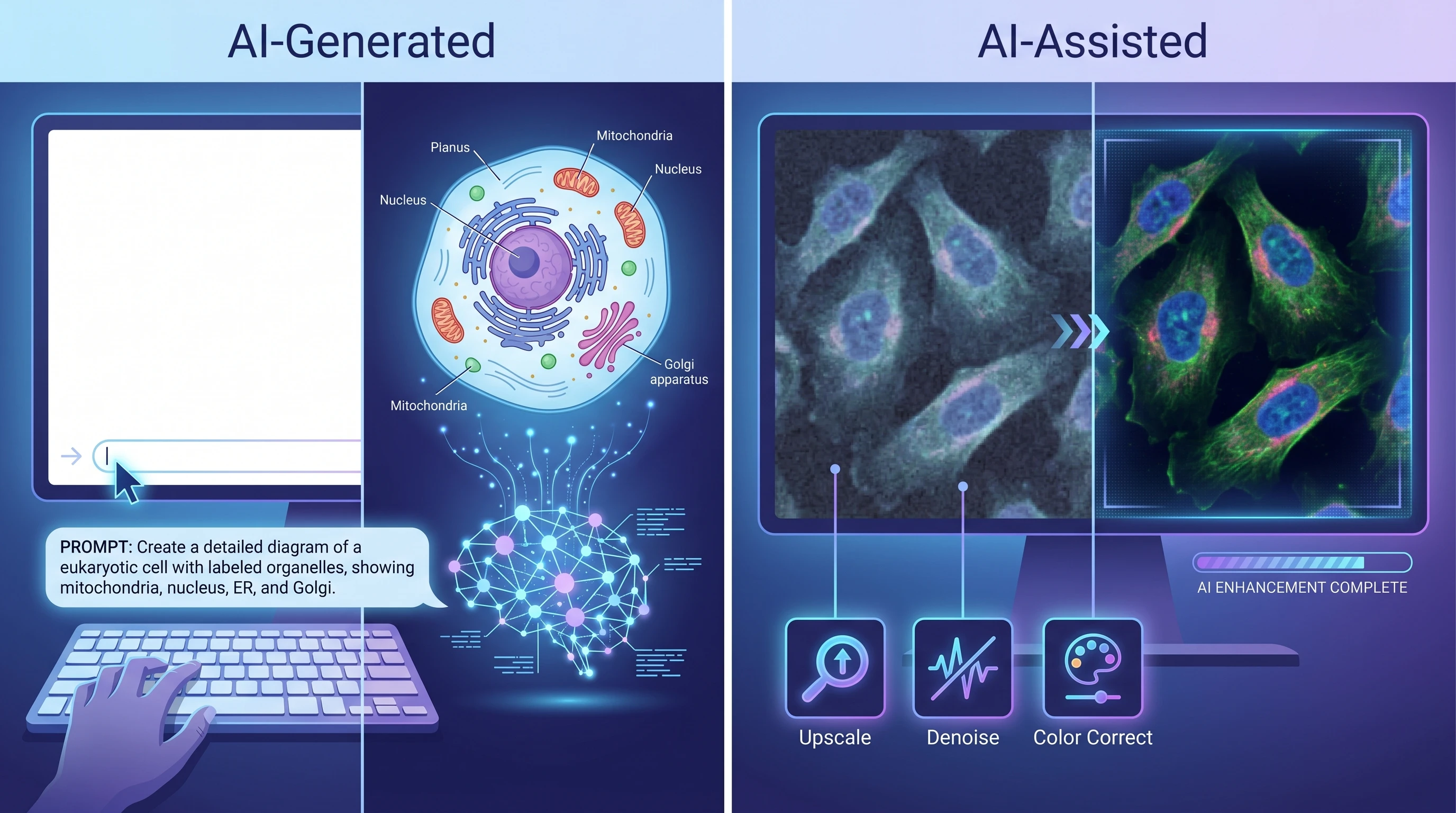 AI-Generated vs AI-Assisted Figures Comparison