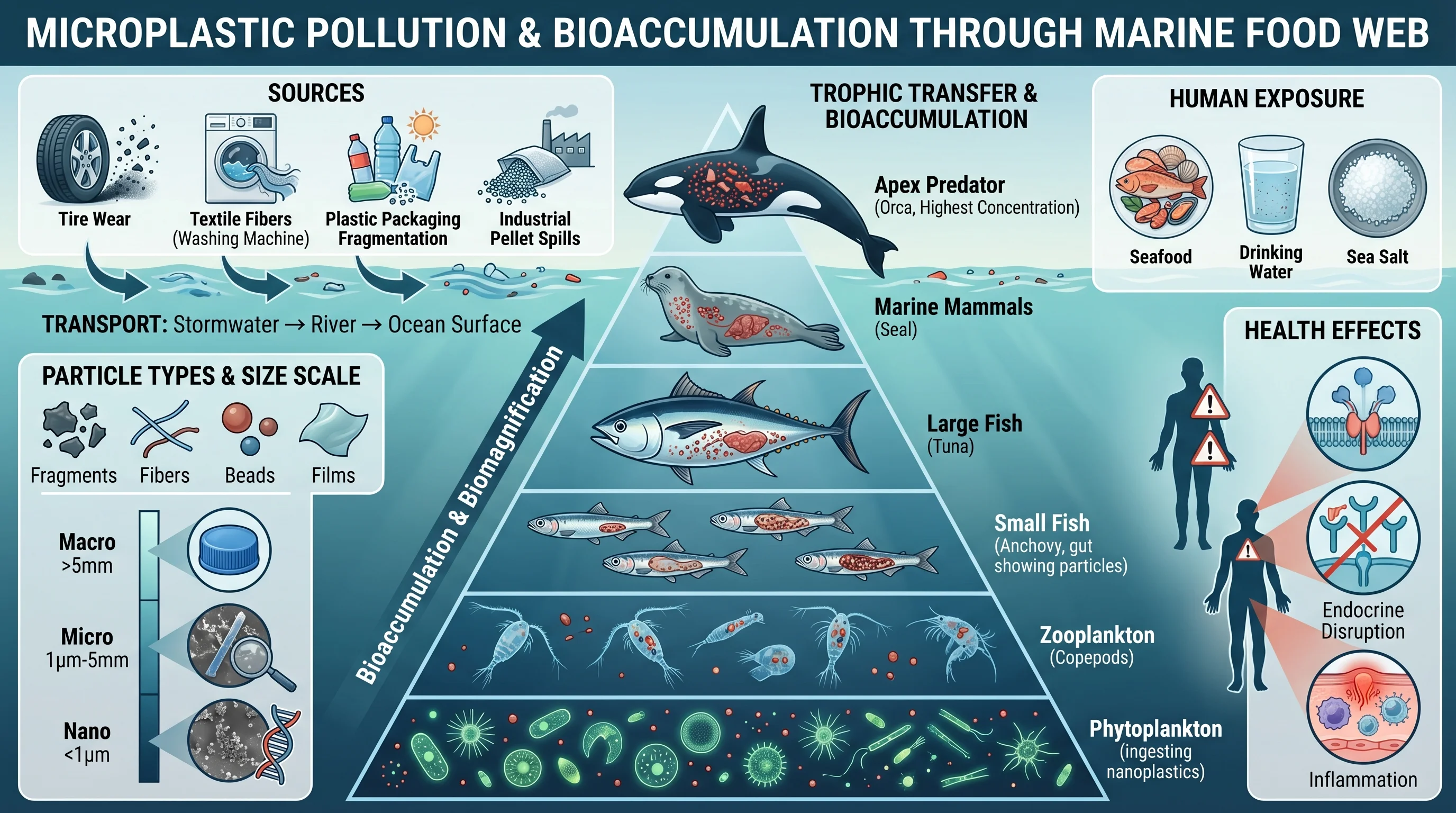 Microplastic Bioaccumulation In Marine Food Web