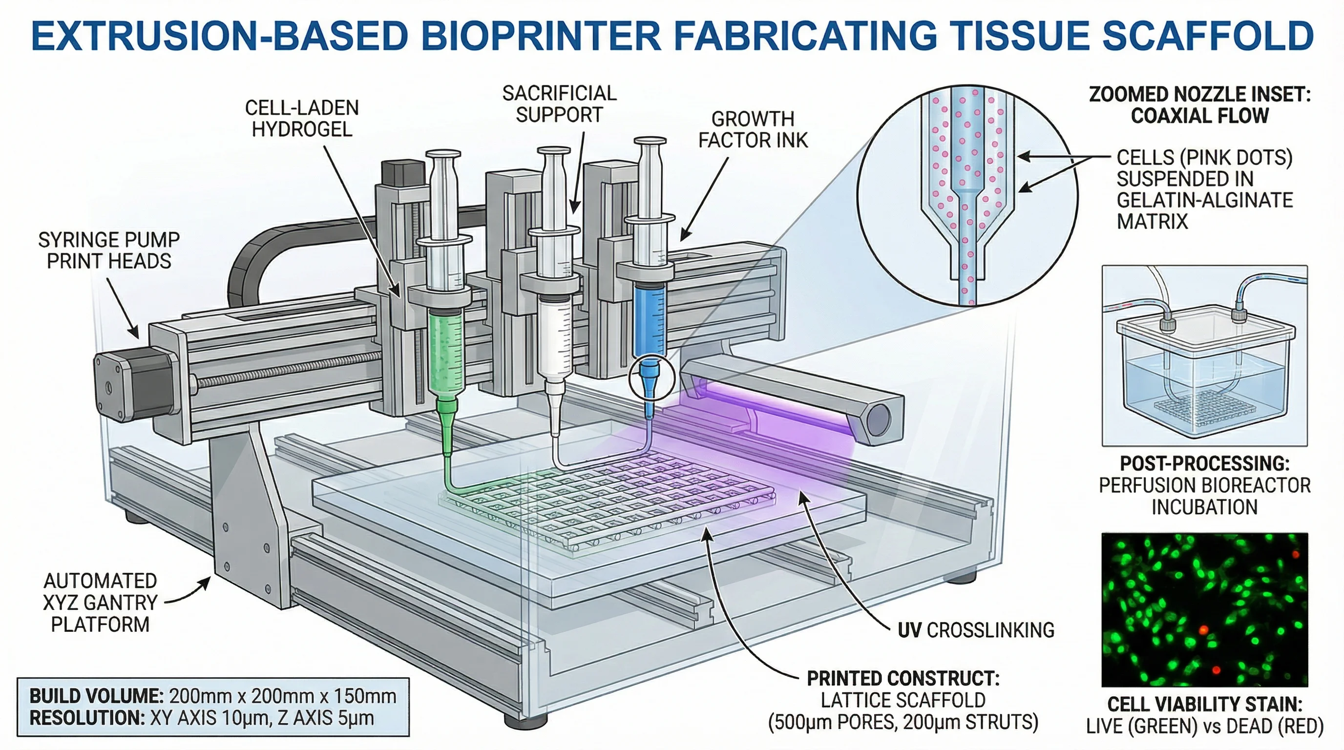 Bioprinter Extrusion And Tissue Scaffold