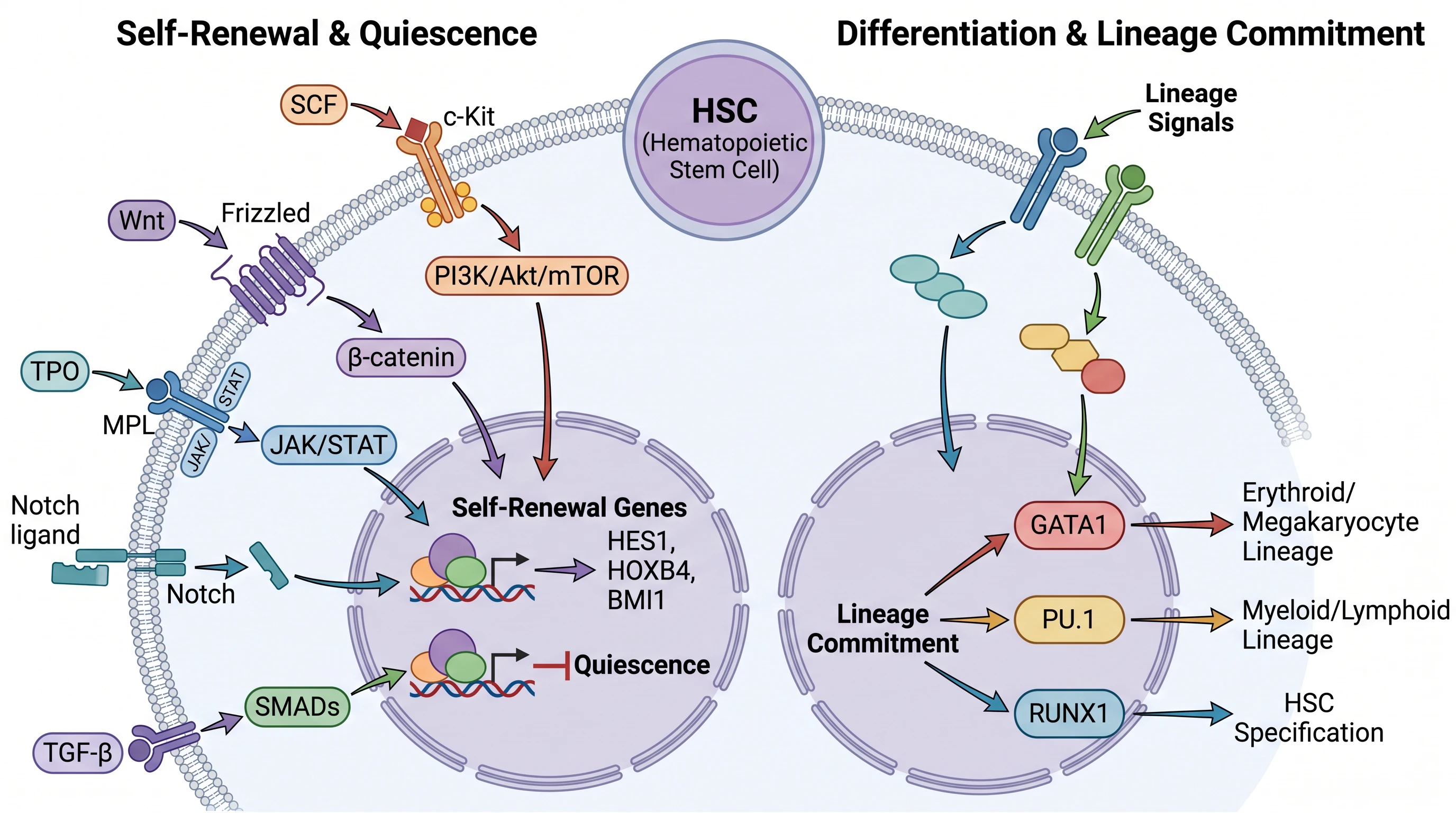 HSC Self-Renewal Signaling Pathways