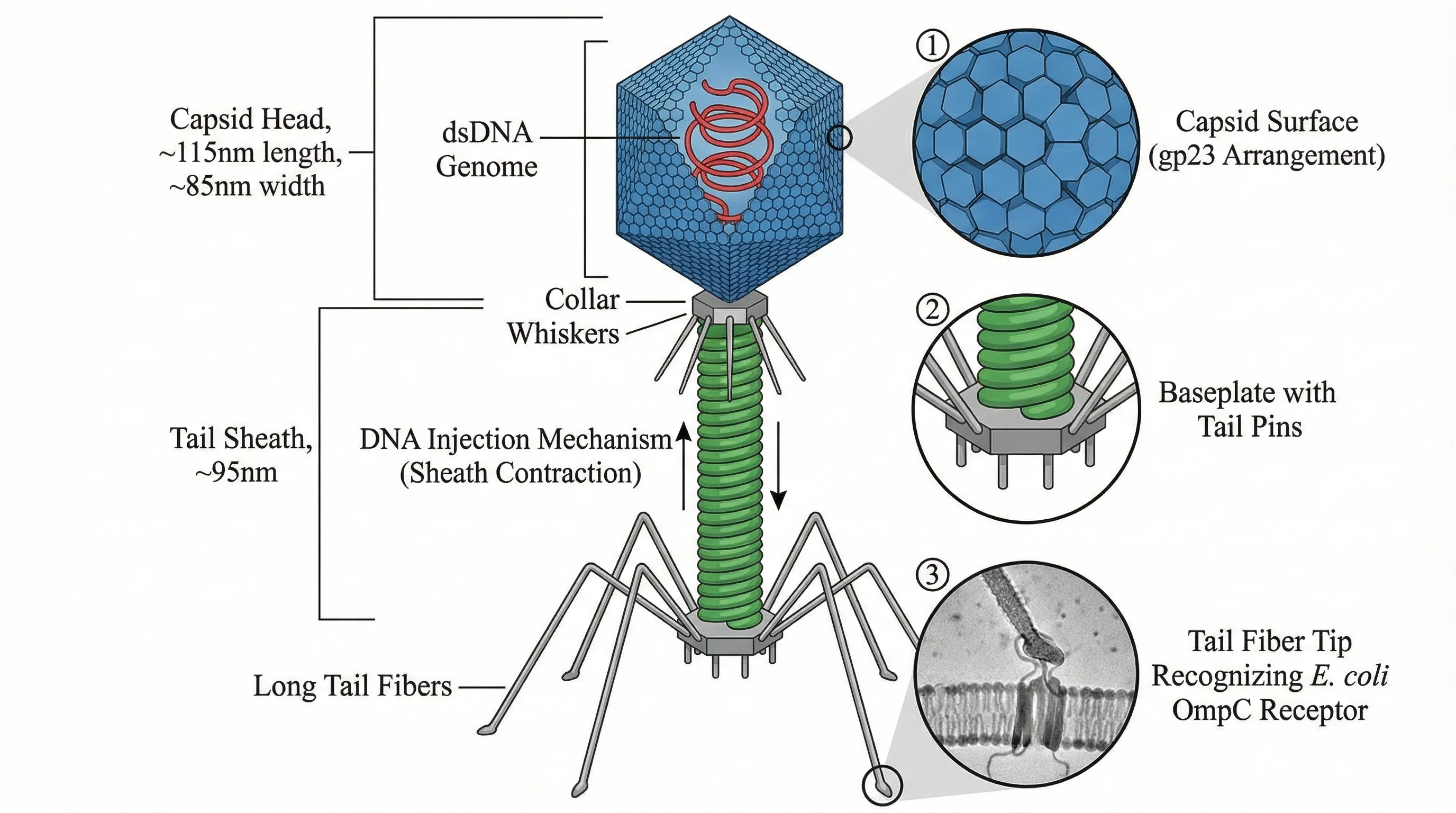 Bacteriophage T4 Structure