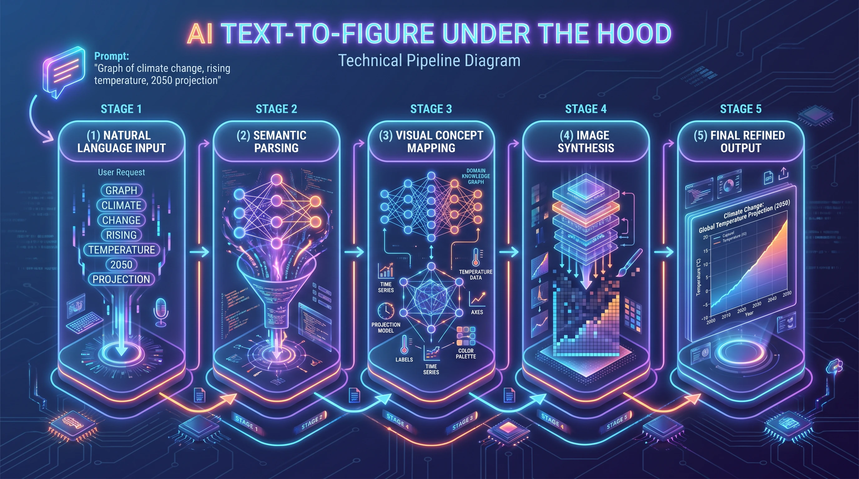 AI Text-to-Figure Technical Pipeline