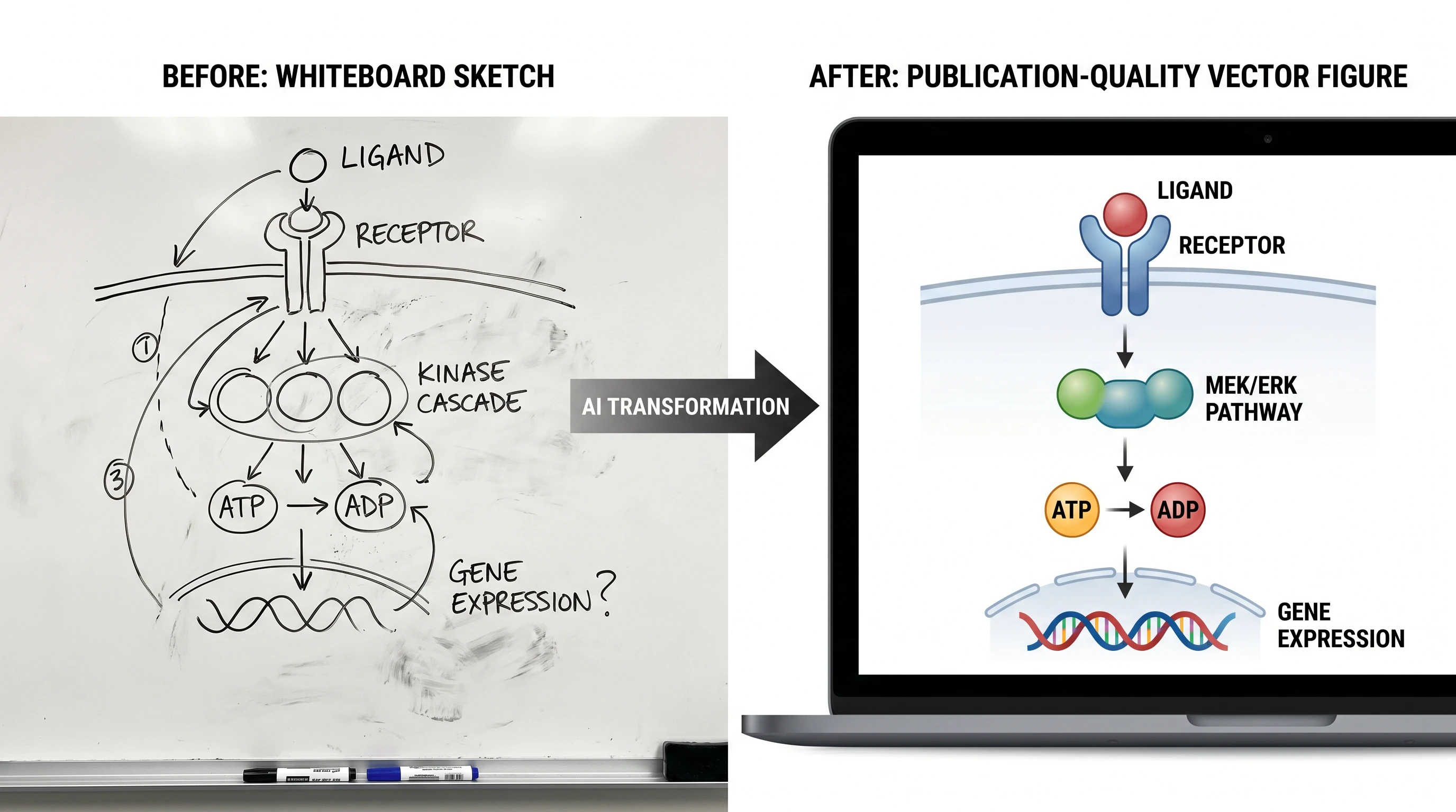 Hand-Drawn Sketch to Publication Vector Figure Flow