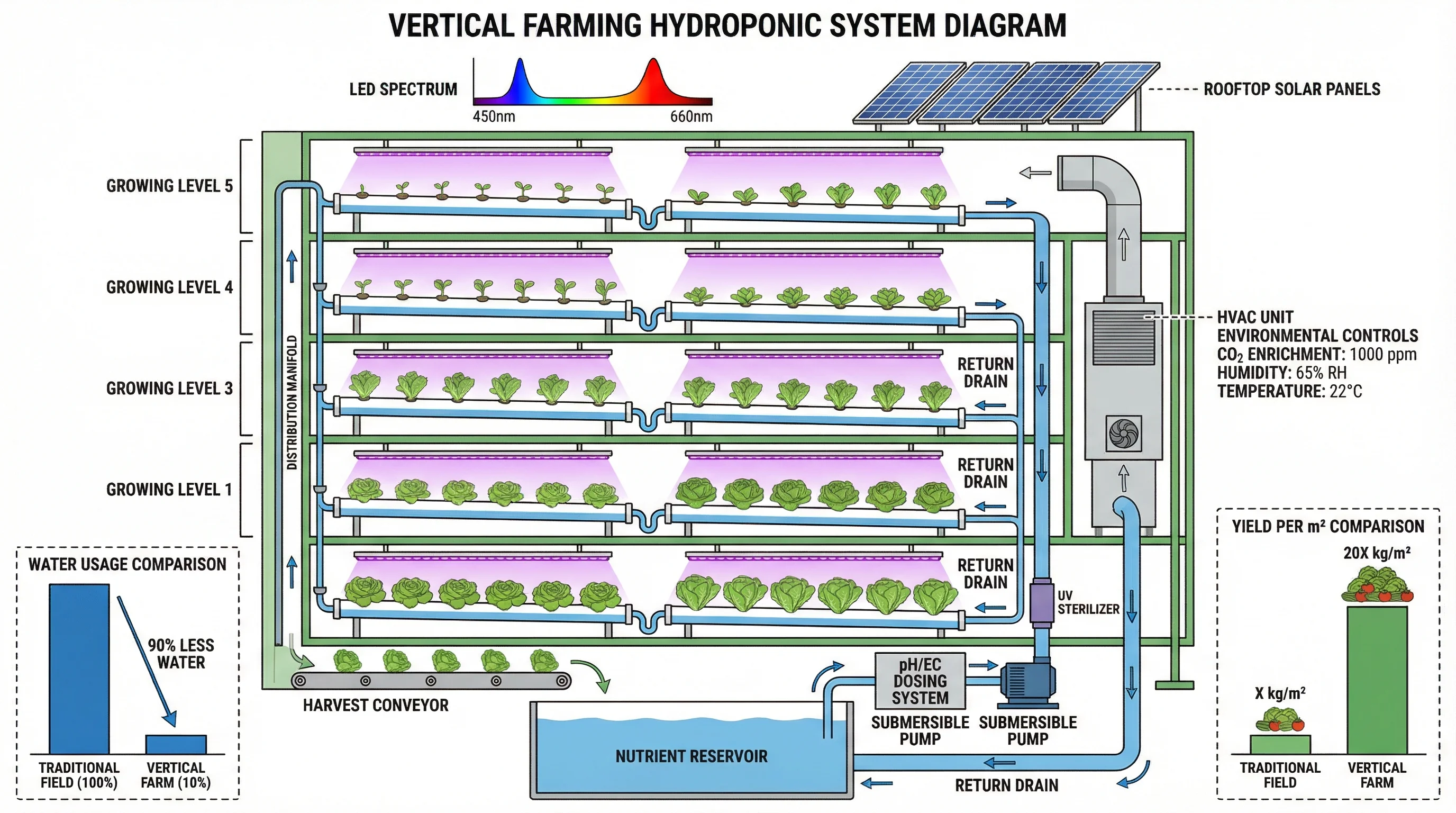 Vertical Farm Hydroponic System