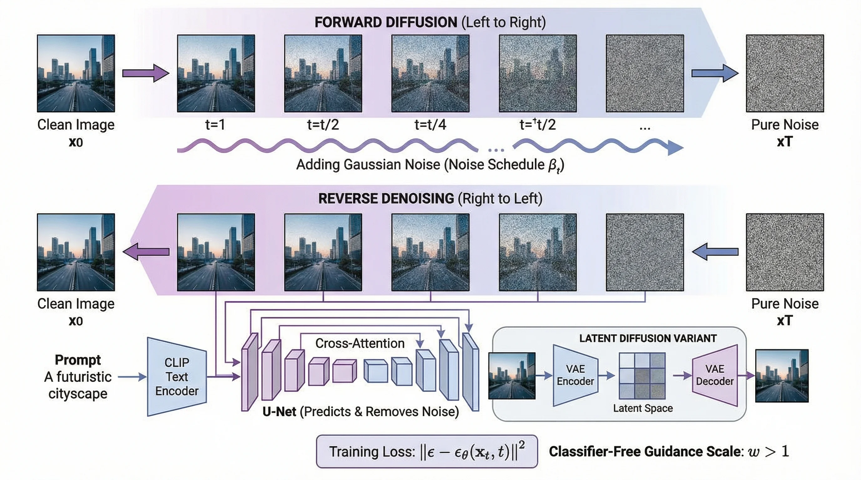 Diffusion Model Denoising Process