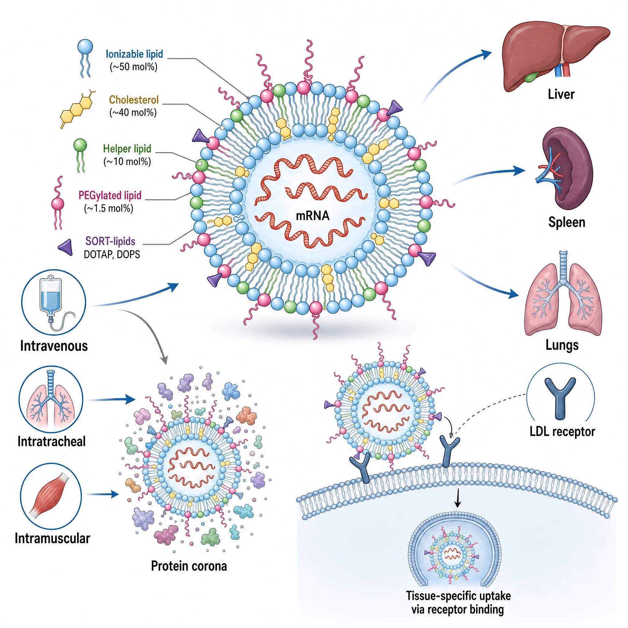 SORT Lipid LNP Targeted Biodistribution Map