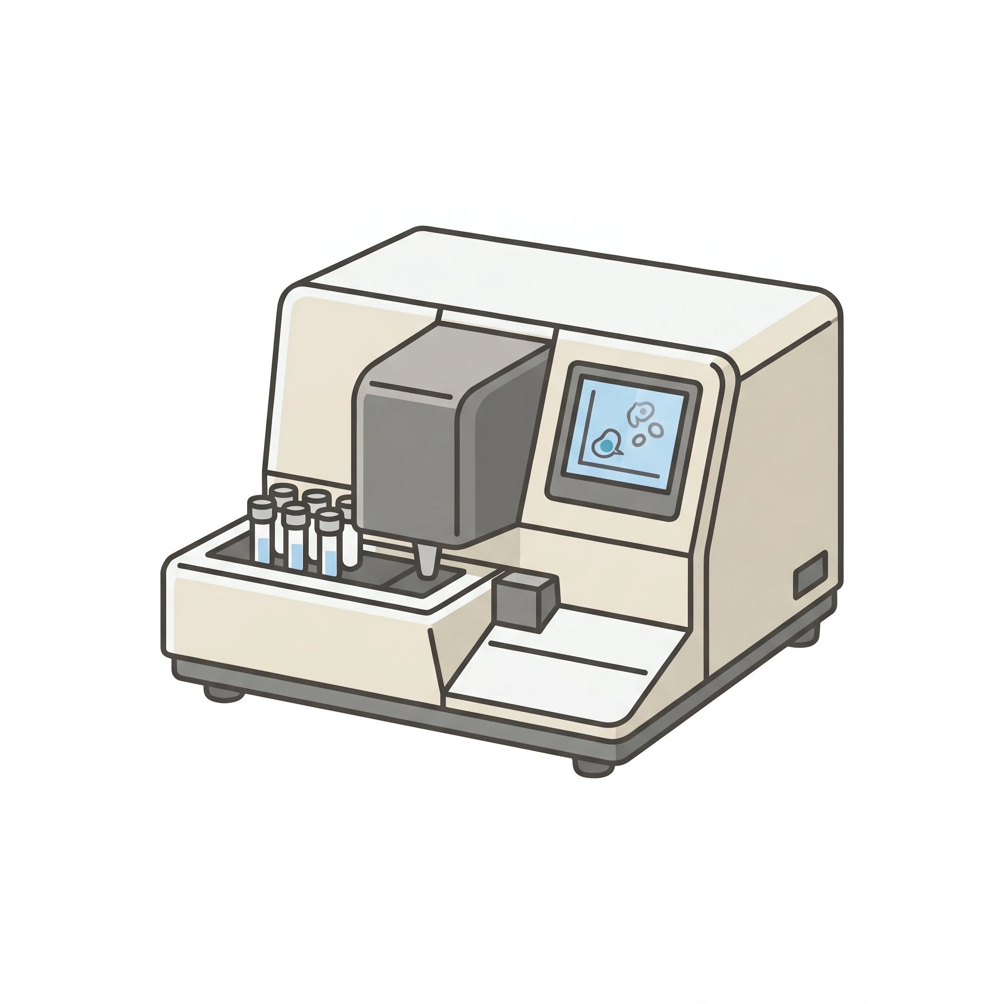 Icon of a benchtop imaging flow cytometer instrument (Figure generated with SciFig)