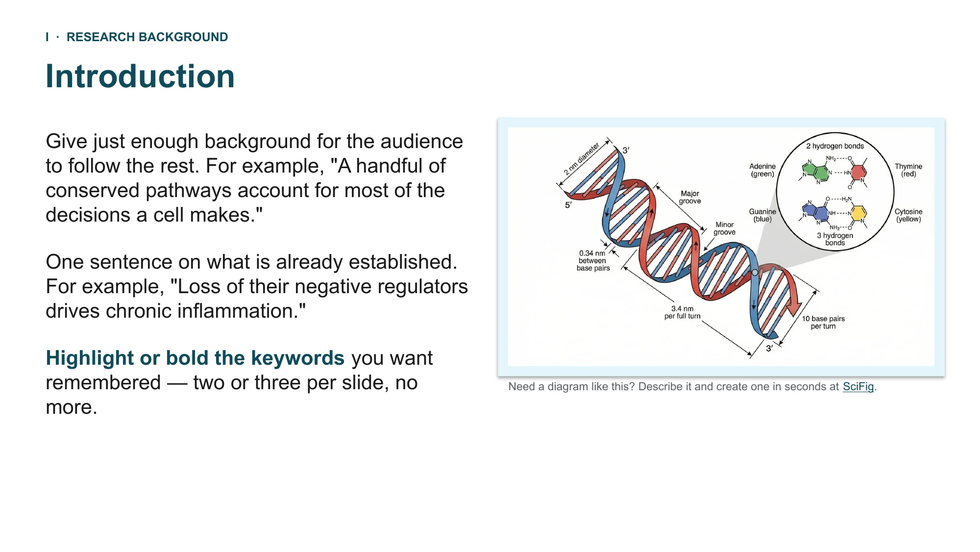 Lab meeting slides in PowerPoint: a figure slide with body text at 16:9