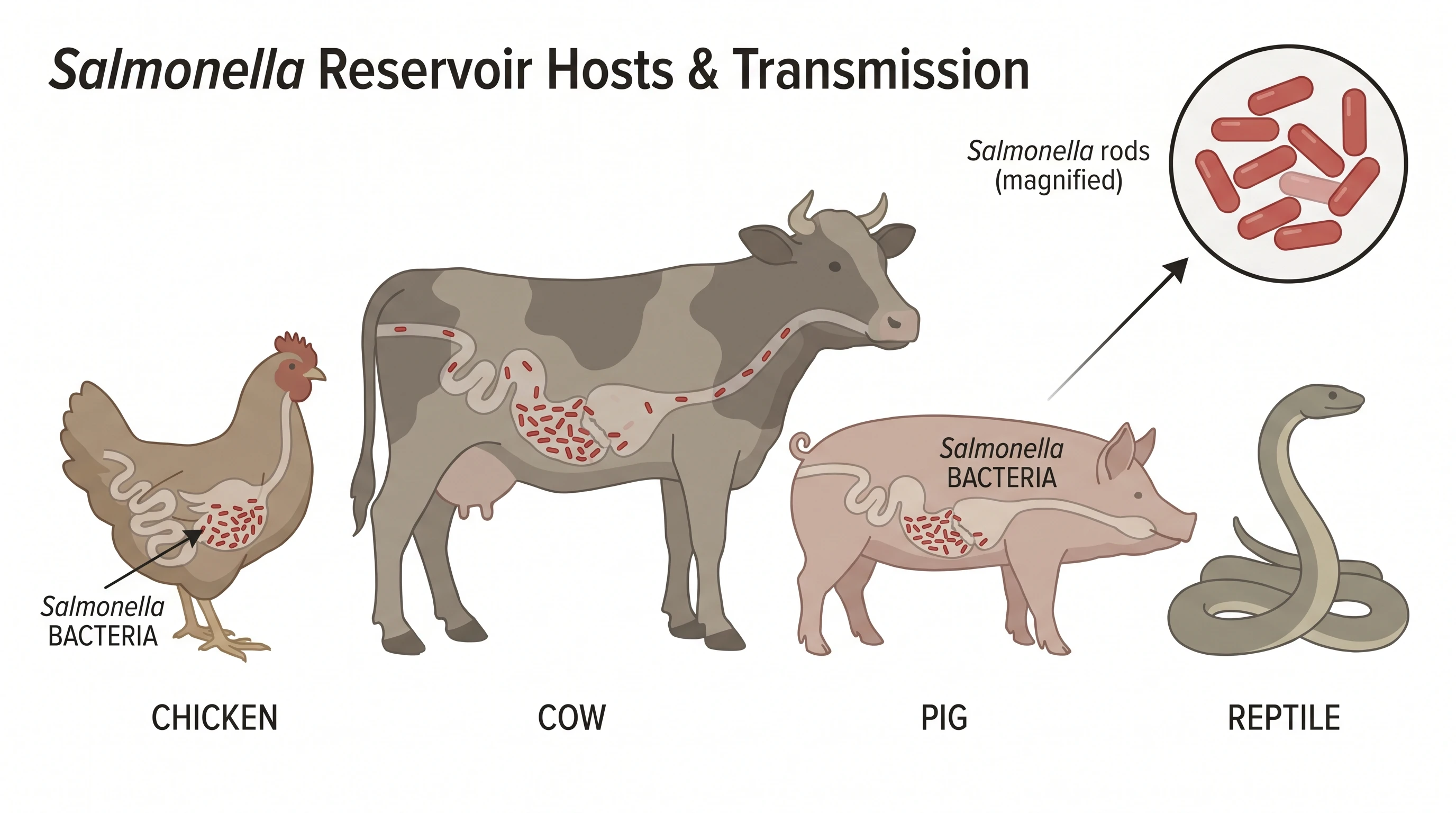 Show which animal reservoirs feed each route