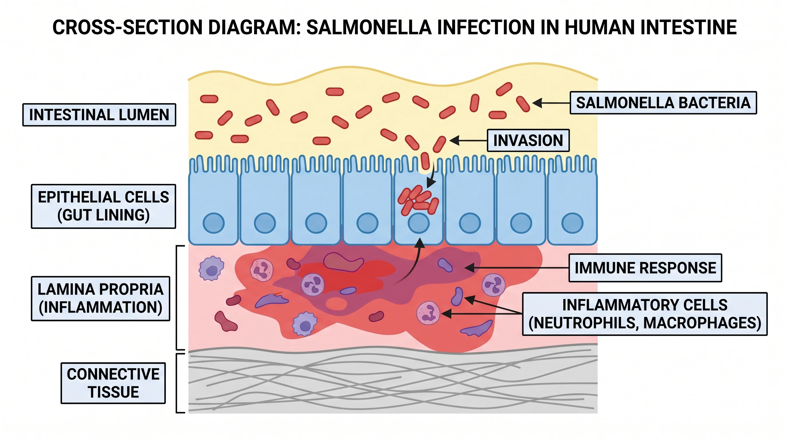 End the route at the intestinal epithelium