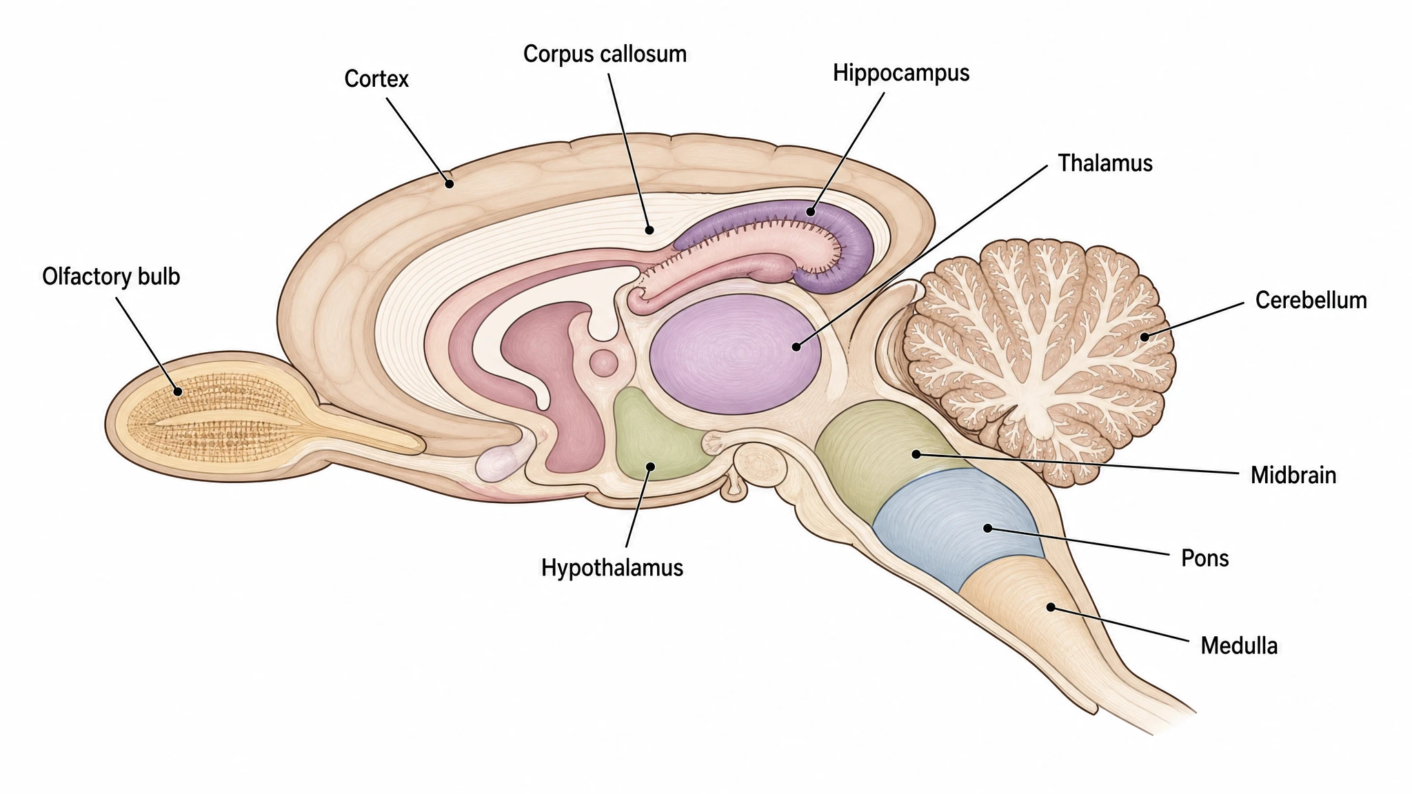 Midsagittal section for the internal reference