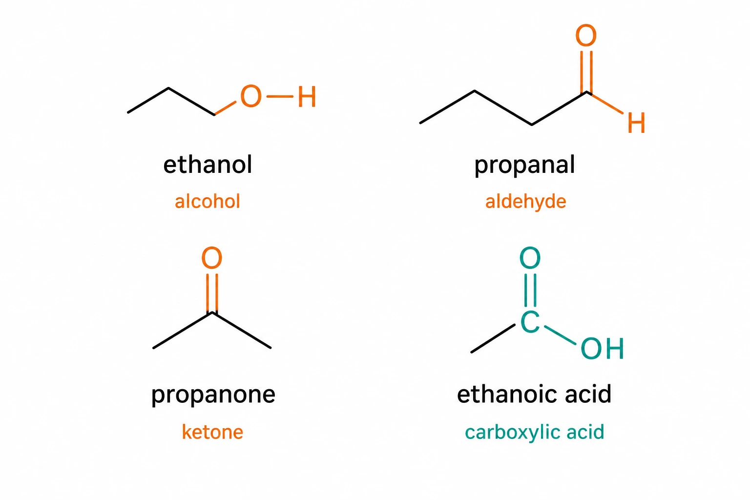 Label functional groups and reaction sites