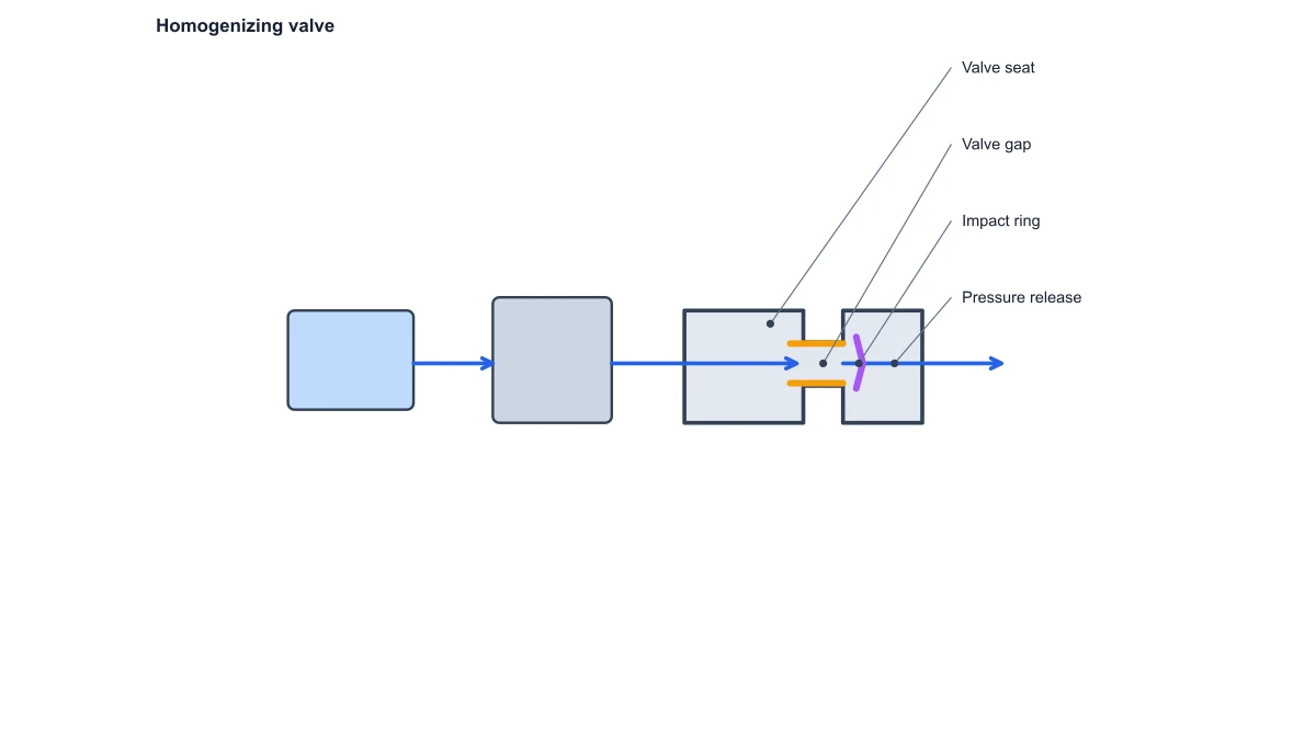 high pressure homogenizer diagram: valve reference