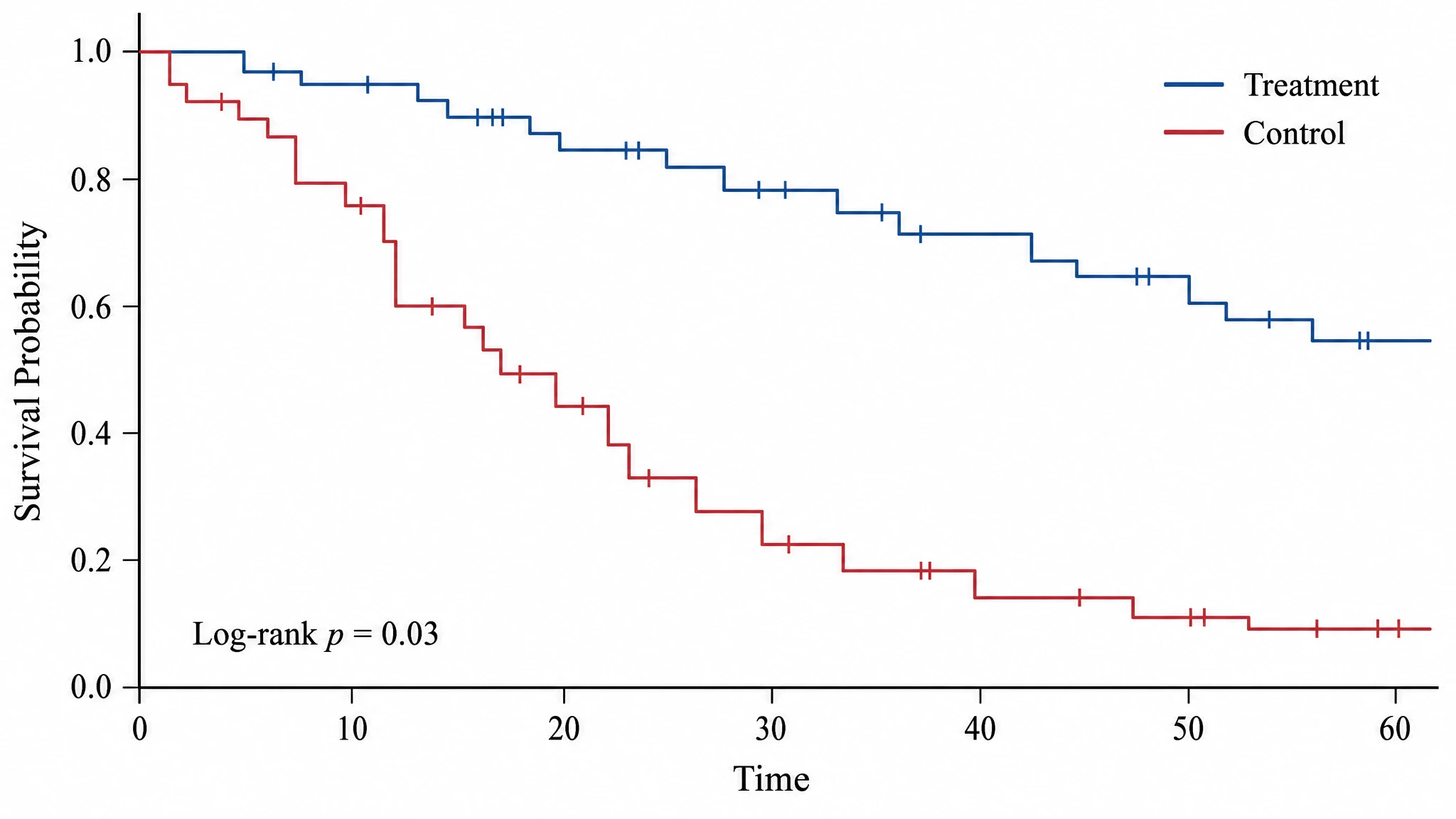 Compare treatment and control groups clearly