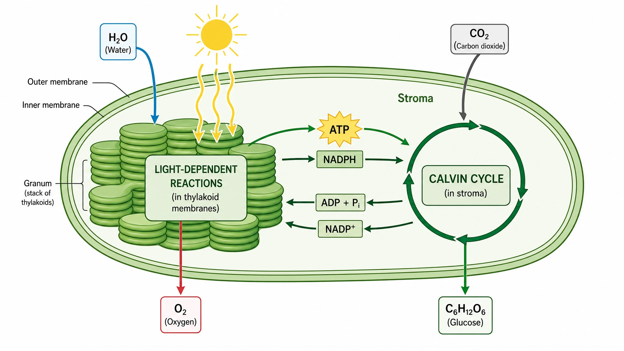 Generate labeled or blank photosynthesis diagrams instantly