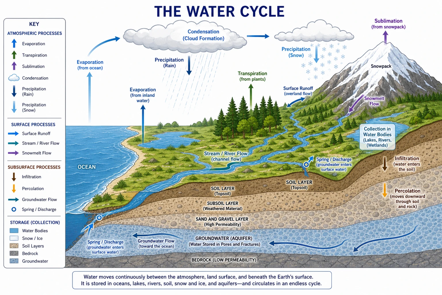 Export water cycle figures for K-12, university, and publication use